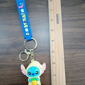 Stitch Keychain with Blue Lanyard